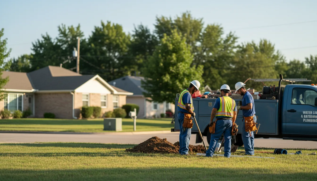Residential water line and bathroom plumbing service in Glenmont, NY